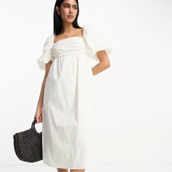 MANGO Mikonos-H Dress (White) Women's Clothing - Picture 1 of 1